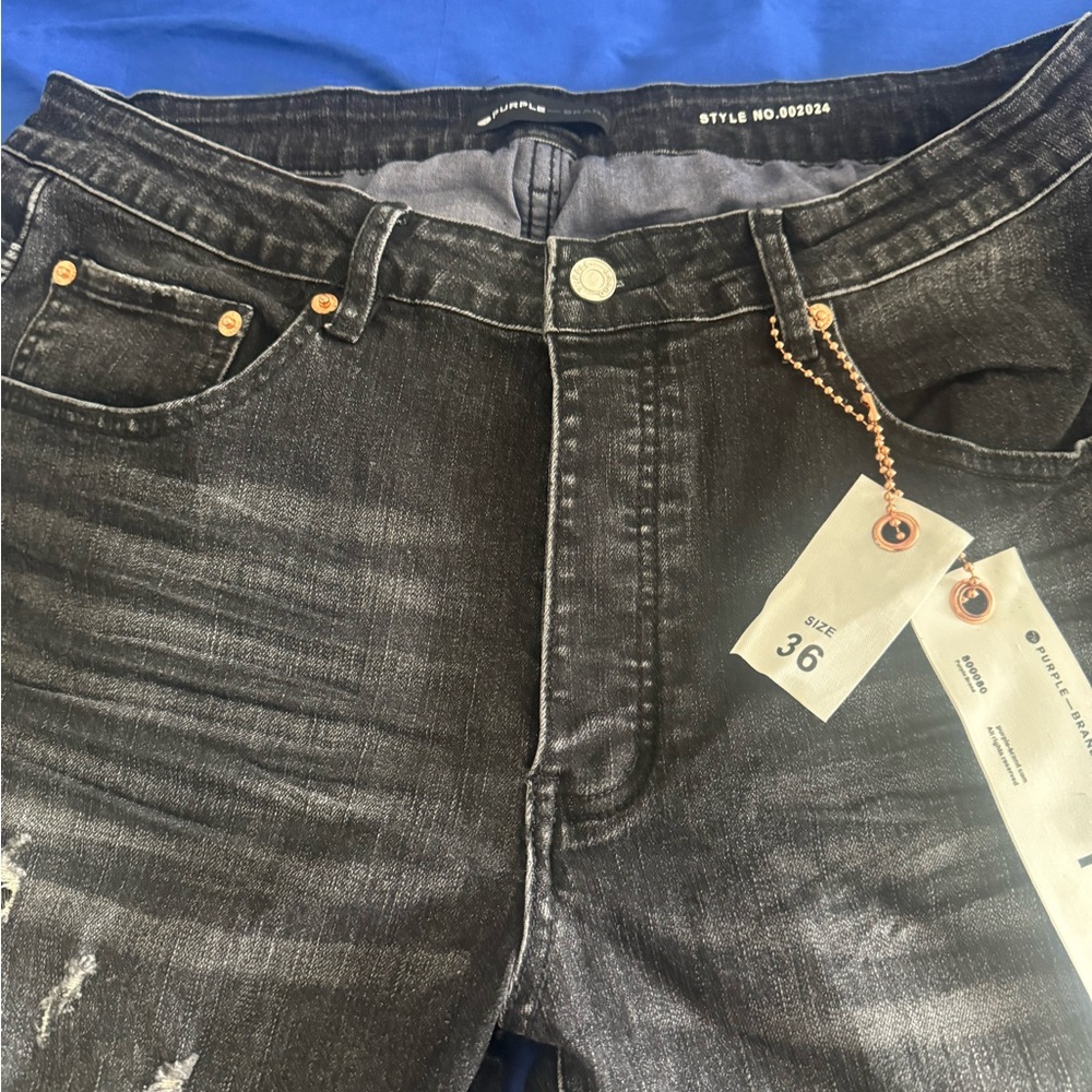 Purple jeans Distressed Black style no.002024 - Picture 2 of 7